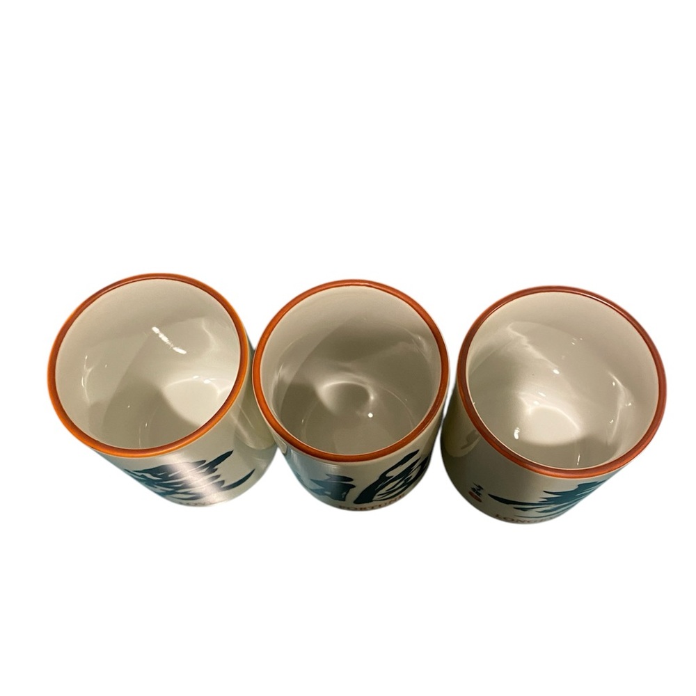 SET of 3 Kafun JAPAN traditional porcelain tea cups, LOVE, FORTUNE, LONGEVITY - Picture 2 of 4